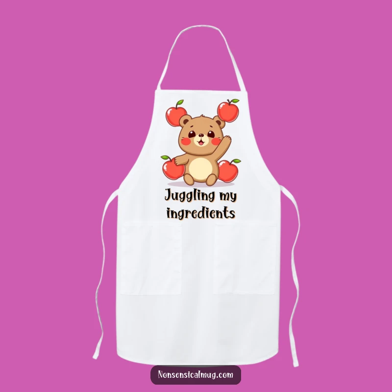 Funny Juggling Bear Apron: Cook Up Laughs in the Kitchen with This Hilarious Gear