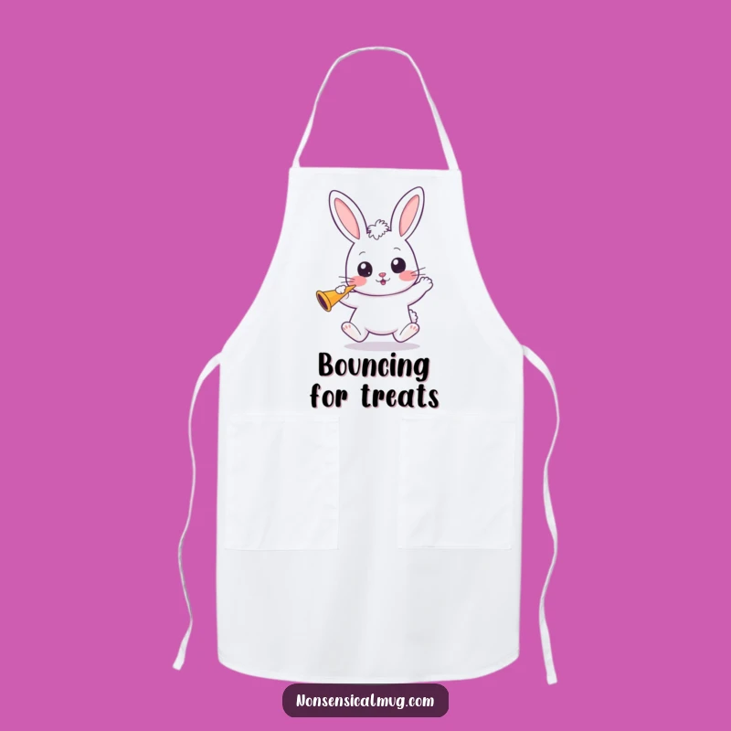 Funny Kawaii Bunny Apron: Cook with Party Spirit and Wide-Eyed Joy