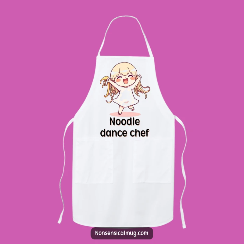 Funny Noodle Dance Apron - Chef Character's Wiggling Pasta Protection - Kitchen Gift