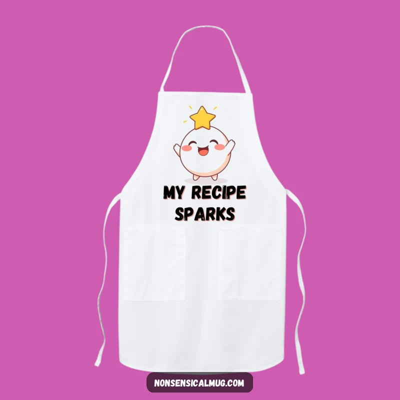 Funny Star Bouncing Round Character Apron - Cook with Celestial Fun