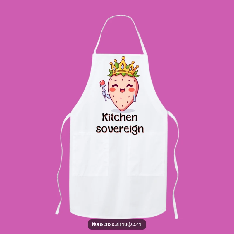 Funny Royal Strawberry Crown Apron - Hilarious Kitchen Accessory