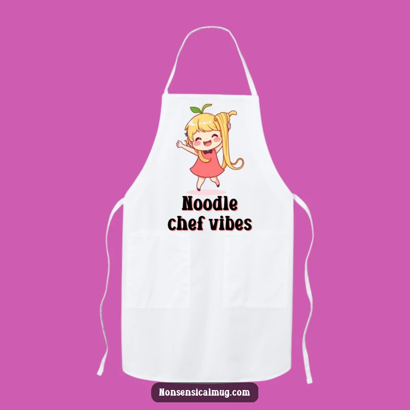 Funny Noodle Dance Apron: Delighted Character, Cook & Laugh!