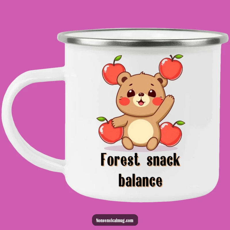 Funny Juggling Bear Camping Mug: Sip Your Brew with This Hilarious Outdoor Companion