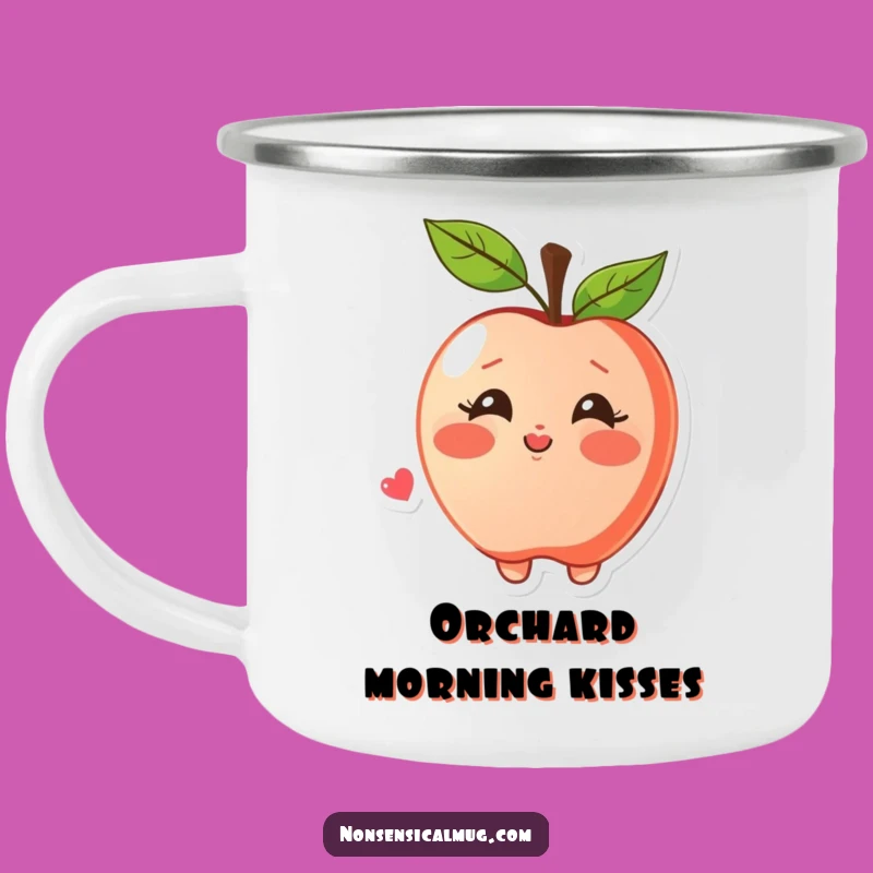Funny Apple Kiss Camping Mug: Sweet Outdoor Drinkware, Perfect Funny Gift