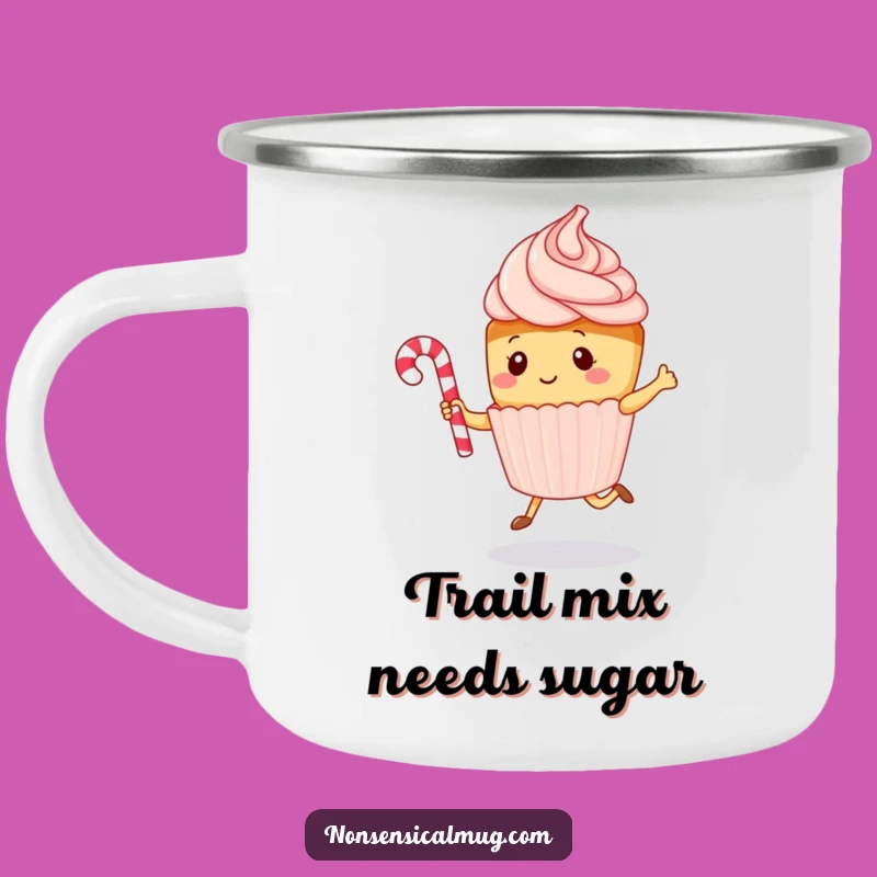 Adventure Kawaii Cupcake Funny Jumping Rope Camping Mug - Outdoor Sweet Gift