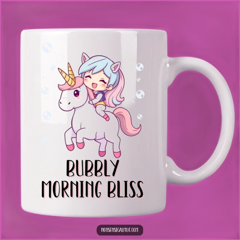 Funny Bubble Unicorn Mug: Giggling Character, Whimsical Dream Gift