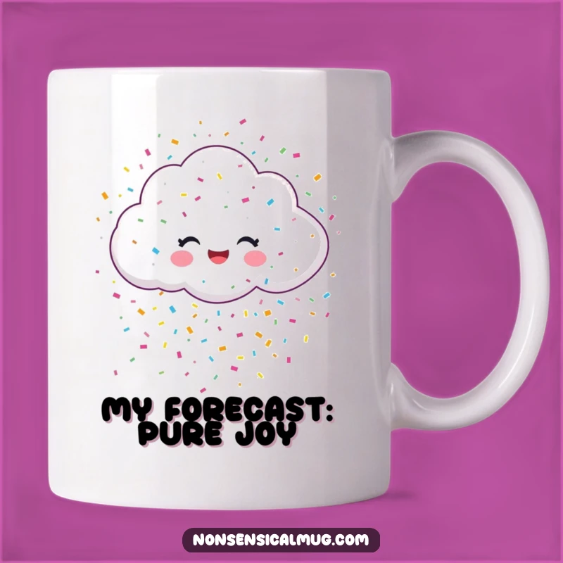 Funny Confetti Cloud Mug - A Cheerful Rain of Joyful Celebration Gift