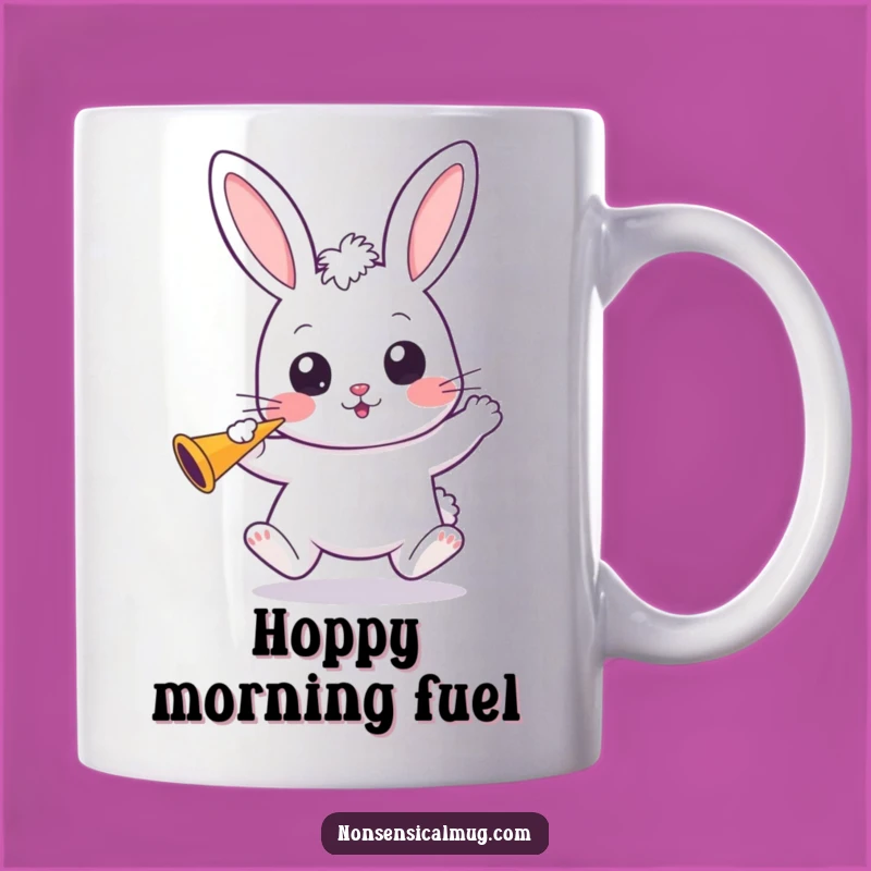 Funny Kawaii Bunny Party Mug: Hoppy Celebrations and Wide Eyes for a Great Gift
