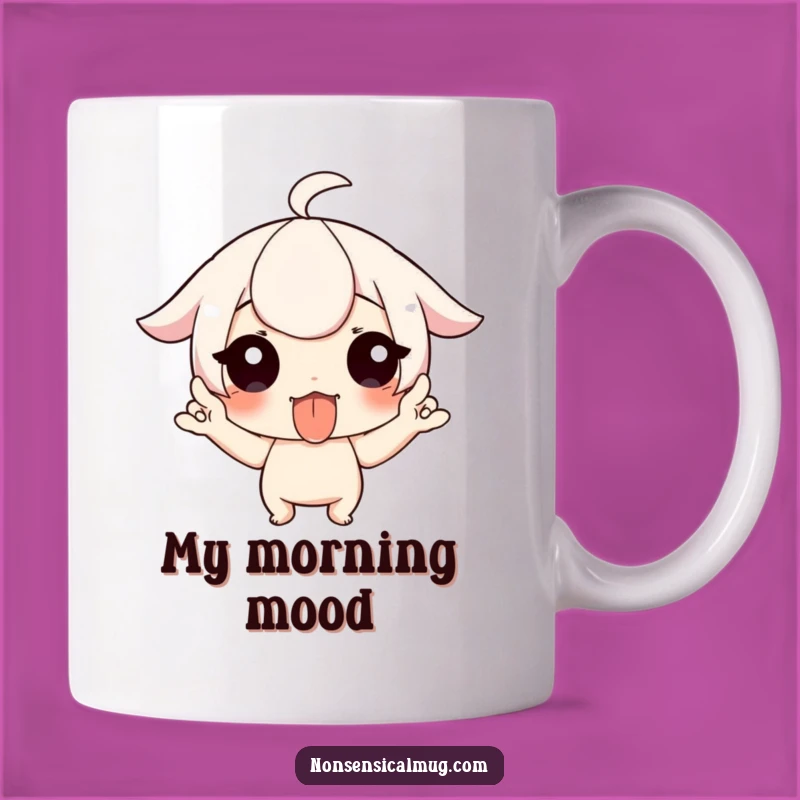 Funny Tongue Out Wiggle Fingers Mug - Hilarious Character Expression, Perfect Funny Gift