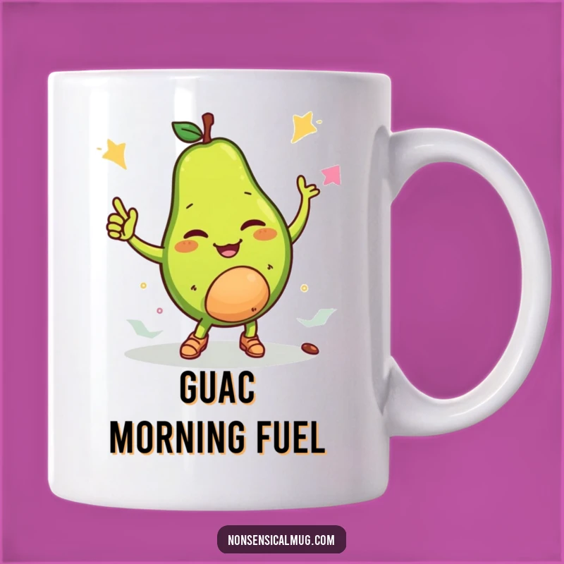 Funny Winking Avocado Breakdance Mug: Cool Avocado Pit Gift
