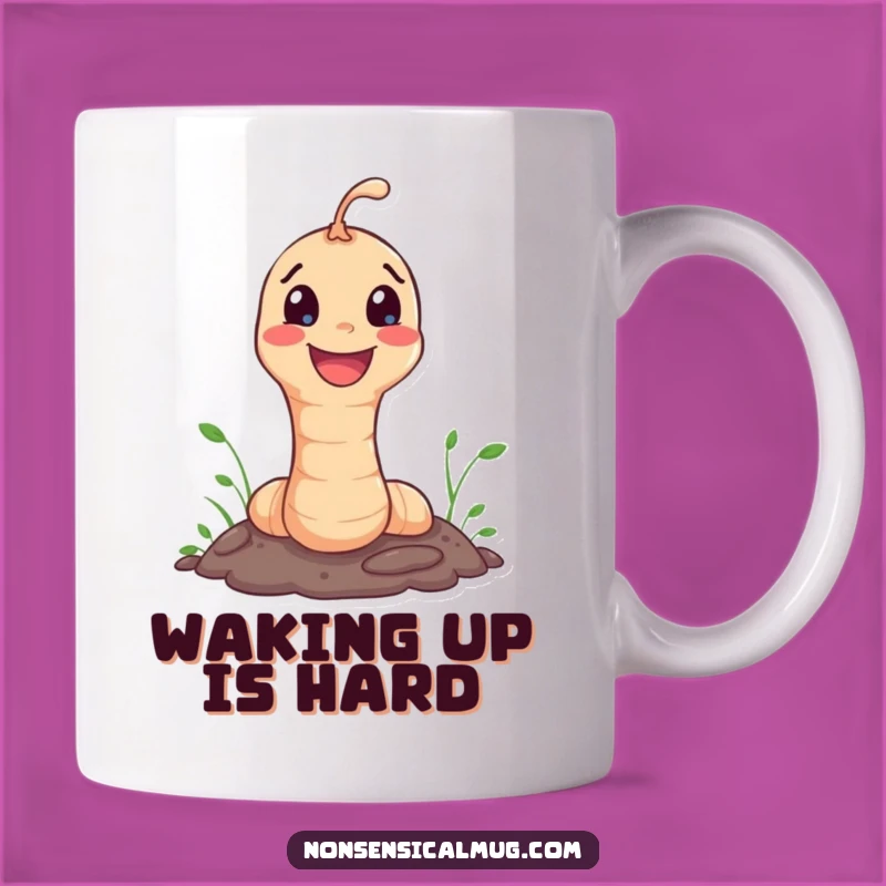 Funny Worm Mug: Happy Character Popping Out as the Perfect Gift