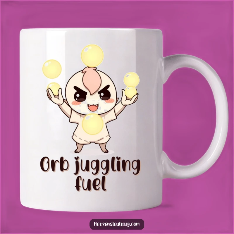 Funny Juggling Orbs Mug - Mischievous Character's Magical Play - Perfect Gift