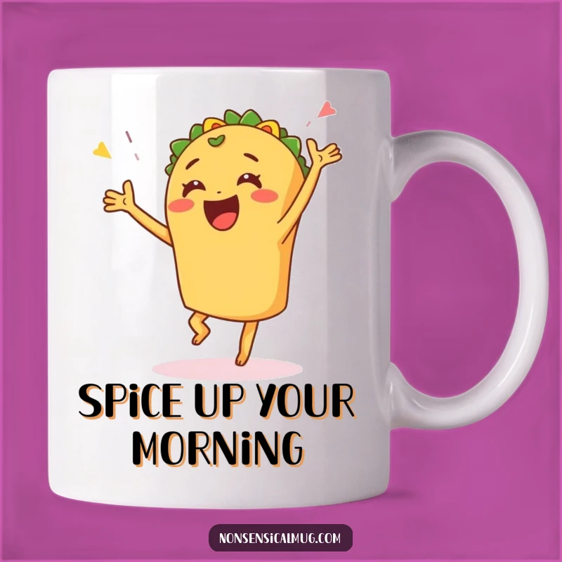 Funny Taco Dance Mug - Joyful Celebration Fiesta and Hilarious Food Gift