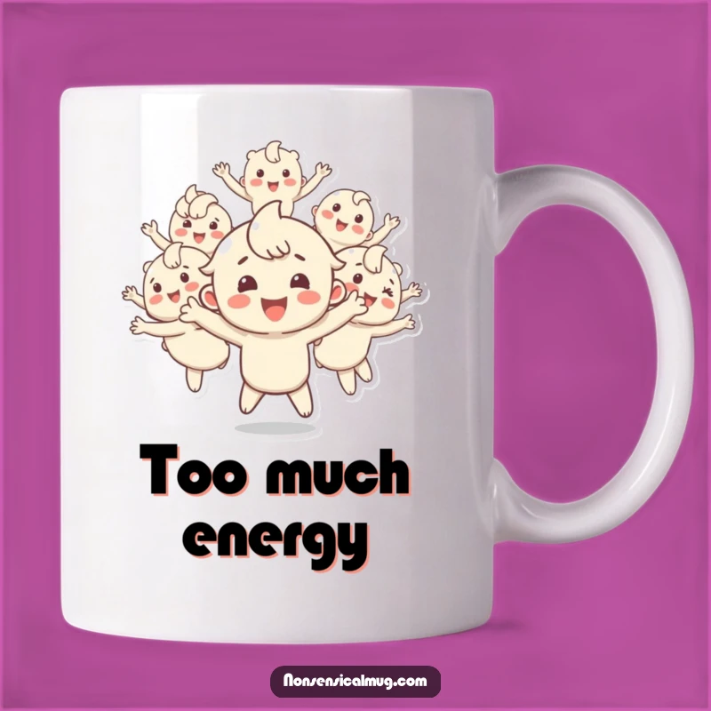 Funny Bouncing Copies Mug - Happy Character's Multiplied Fun - Perfect Gift
