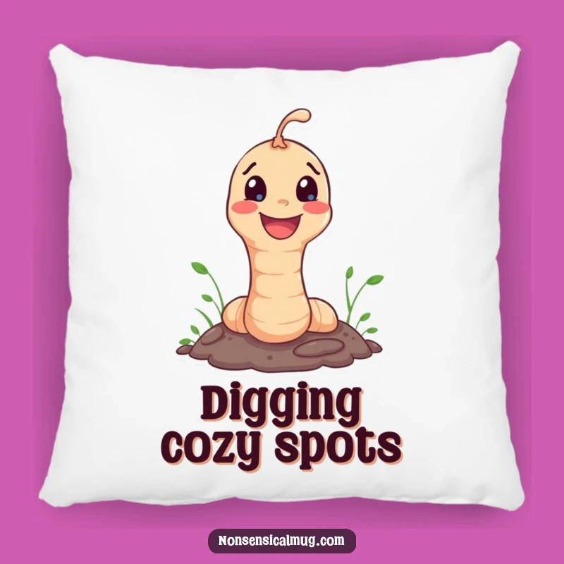 Funny Worm Pillow: Happy Character Popping for Cozy Comfort Gift