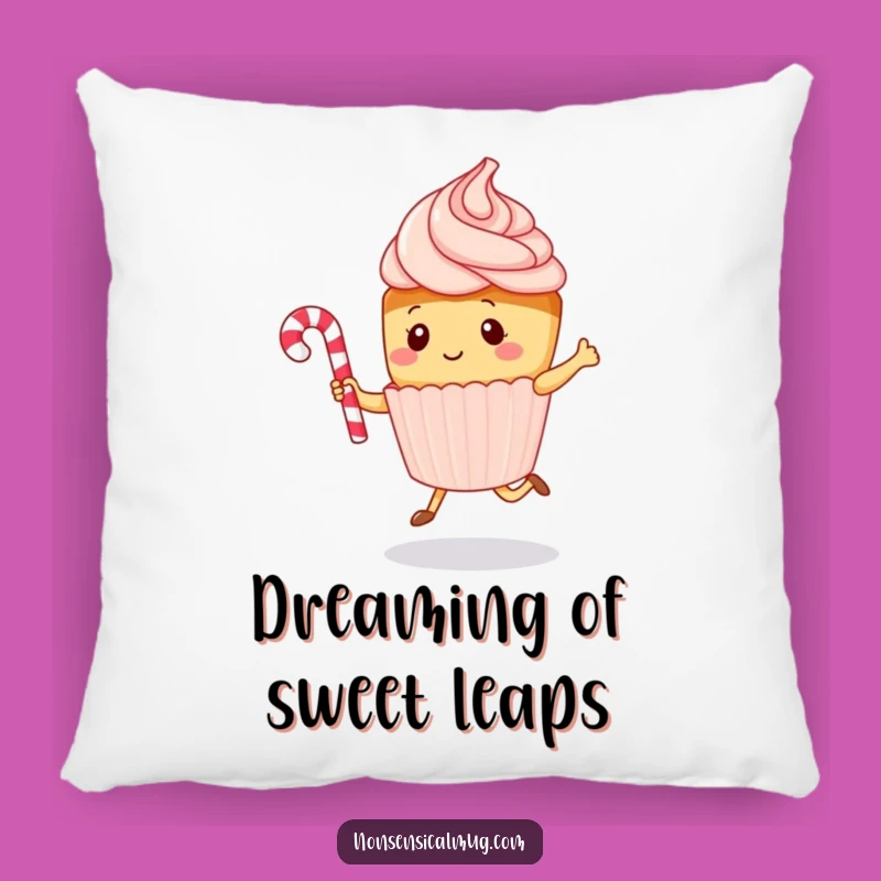 Soft Kawaii Cupcake Funny Jumping Rope Pillow - Cozy Sweet Decor Gift