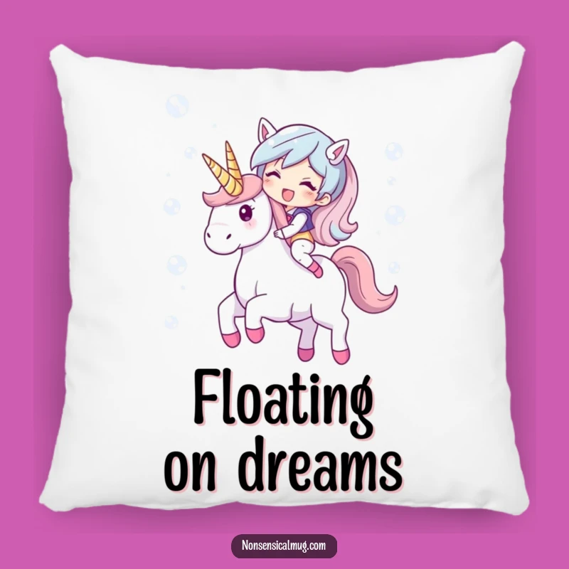 Funny Bubble Unicorn Pillow: Giggling Character, Cozy & Dreamy