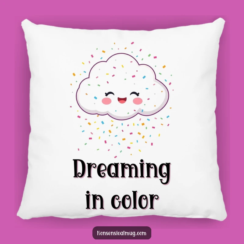 Funny Confetti Cloud Pillow - Cozy Comfort with Cheerful Celebration Vibes