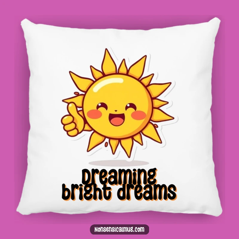 Funny Sun Pillow: Cozy Positive Accent, Hilarious Home Decor Gift