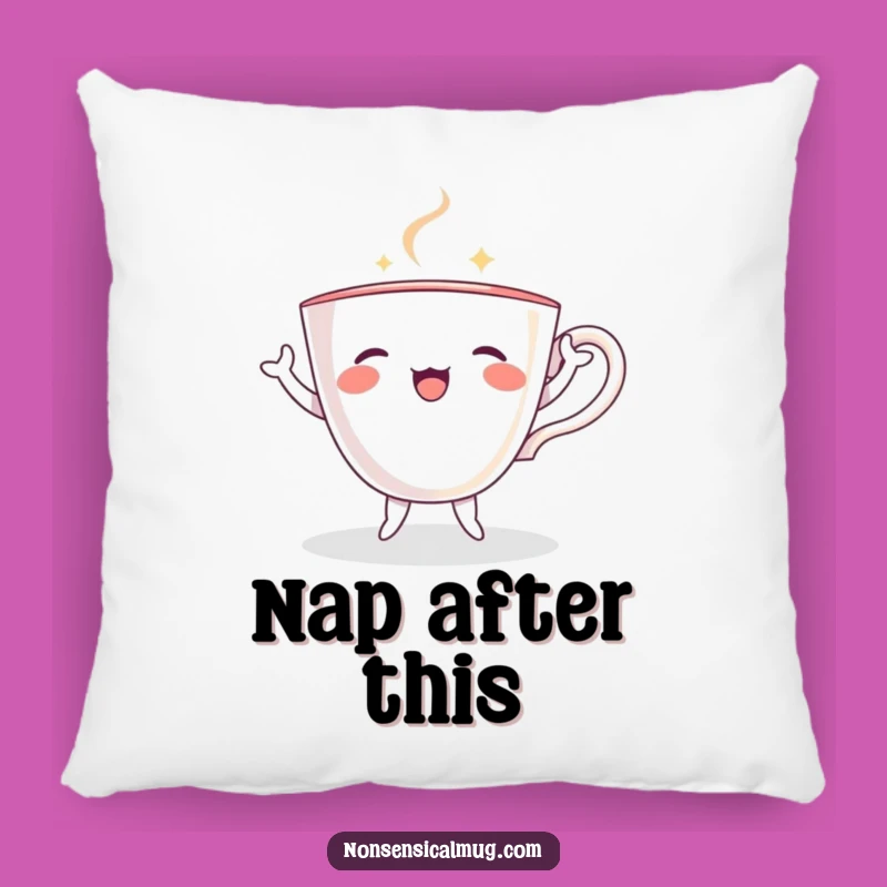Funny Dancing Teacup Pillow: Cozy Comfort with a Lively and Funny Gift Touch