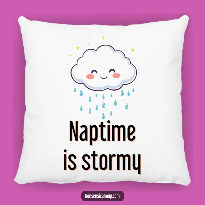 Funny Cloud Raindrops Pillow: Cute Cozy Decor, Sparkling Comfort, Perfect Gift