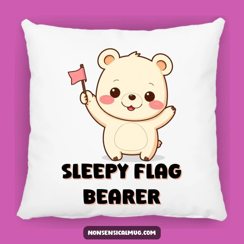 Funny Kawaii Bear Pillow: Cozy Comfort with a Cheerful Wave and Happy Grin