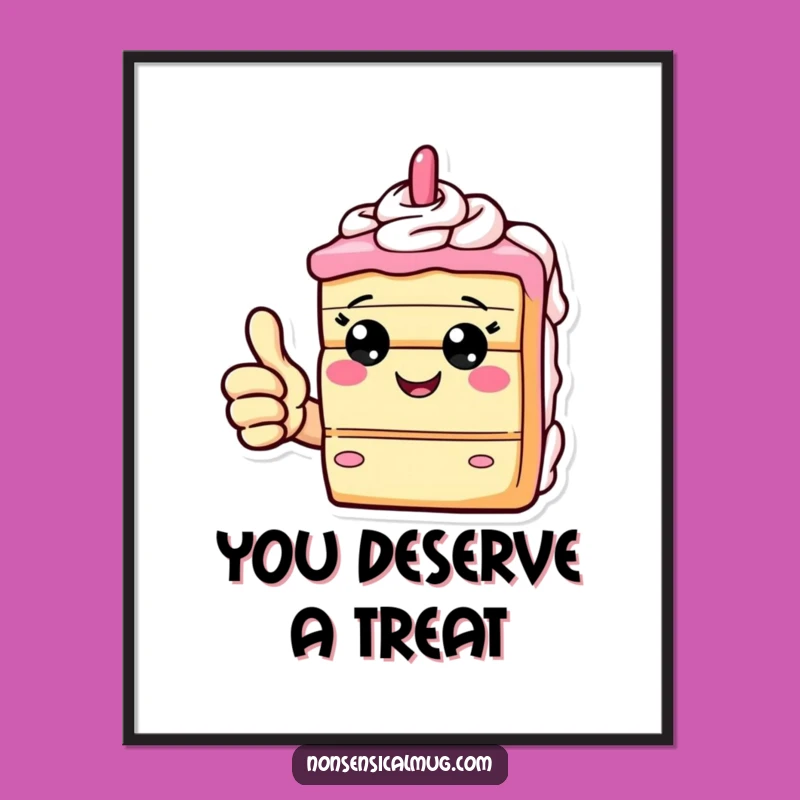 Funny Cake Slice Digital Art - Instant Sweet Wall Decor with Giddy Flair