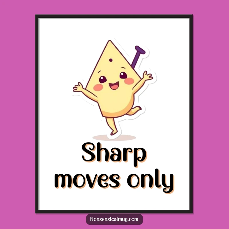 Funny Triangle Cartwheel Print: Joyful Digital Art, Geometric Energy, Perfect Gift