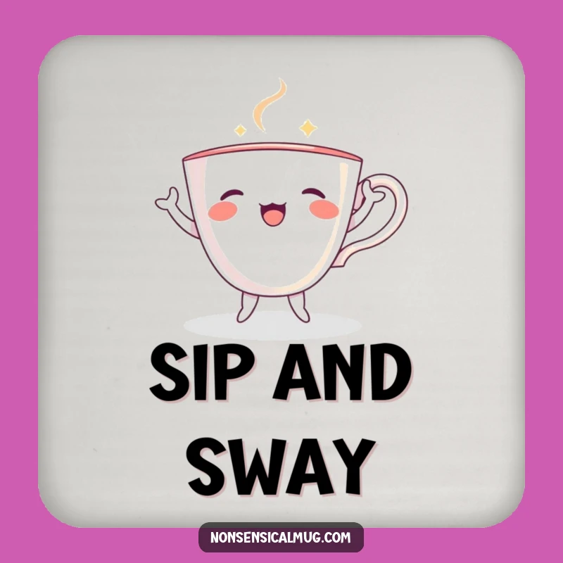 Funny Dancing Teacup Drink Coaster: Protect Surfaces with Lively and Funny Gift
