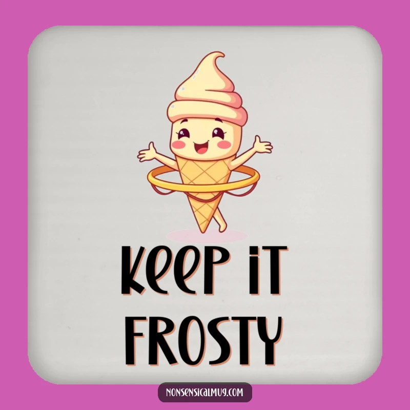 Funny Ice Cream Cone Hula Hoop Coaster - Protect Surfaces Coolly Gift