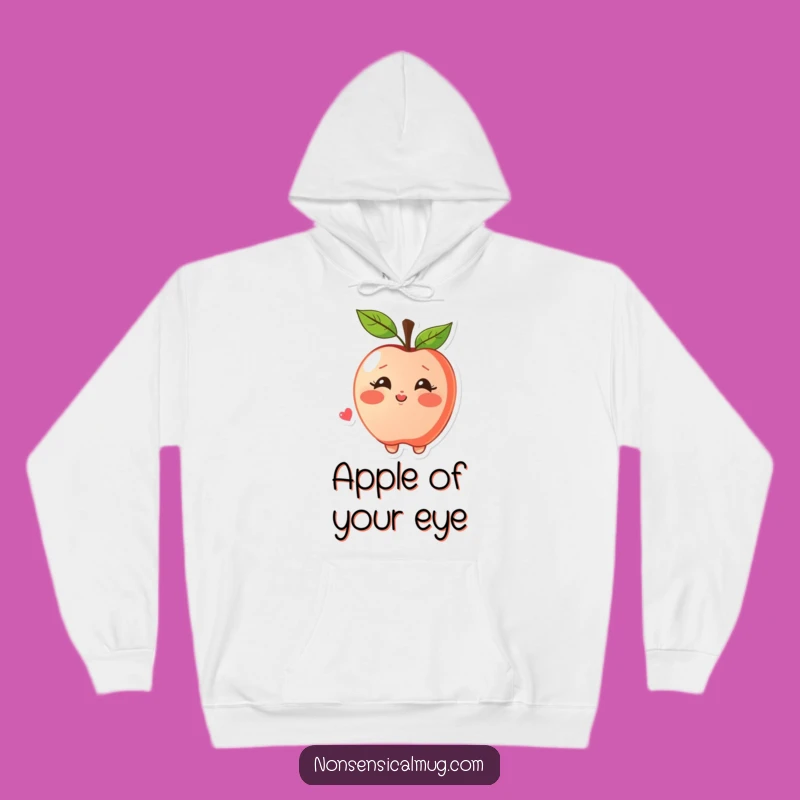 Funny Apple Kiss Hoodie: Cozy Affection, Awesome Funny Gift for Loved Ones