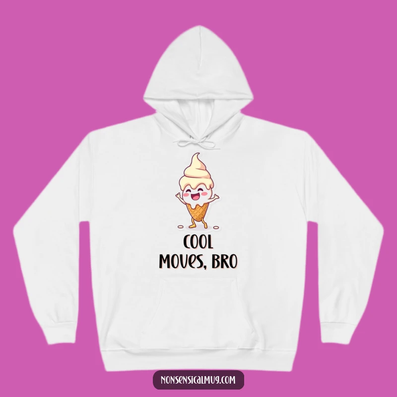 Funny Kawaii Melting Ice Cream Dance Hoodie: Cozy Silly Dessert Sweatshirt