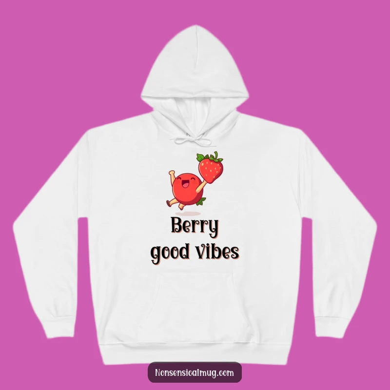 Funny Strawberry Cartwheel Hoodie: Cozy & Cheerful Fruit Lover Gift