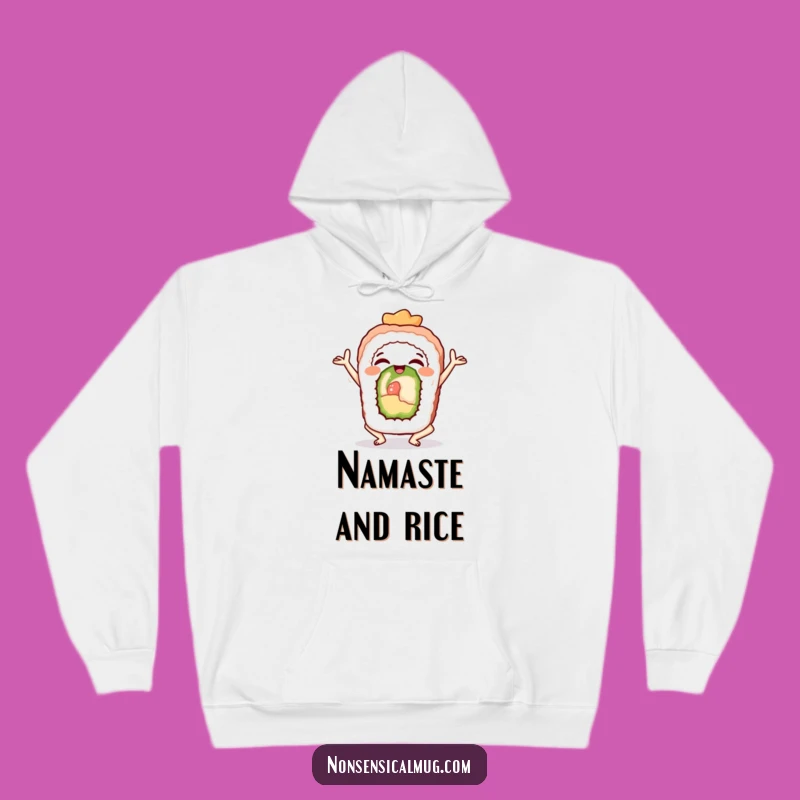 Funny Sushi Yoga Hoodie: Cozy Zen for Your Relaxing Moments
