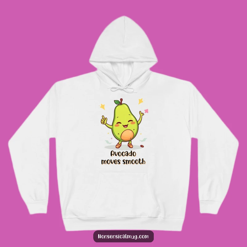 Funny Winking Avocado Breakdance Hoodie: Cozy & Cool Avocado Gift