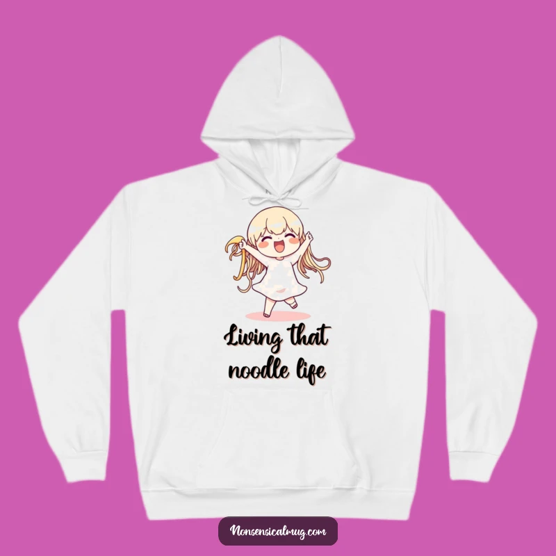 Funny Noodle Dance Hoodie - Cozy Character's Wiggling Pasta Warmth - Unique Gift