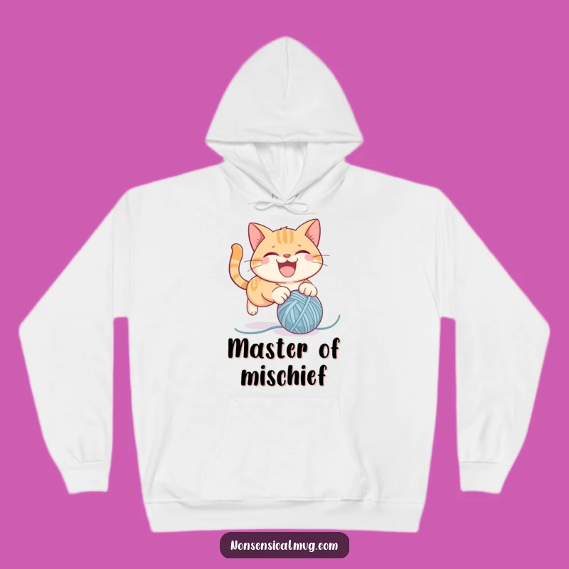 Funny Cat Yarn Hoodie: Cozy Mischief, Delightful Funny Gift for Cat Lovers