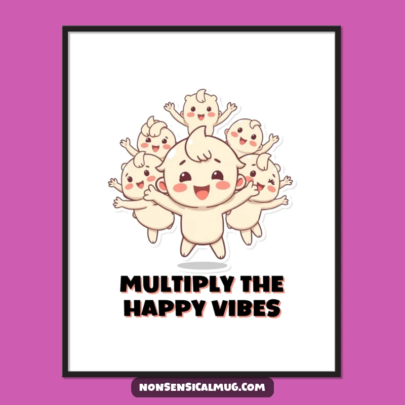 Funny Free Printable Wall Art: Bouncing Copies Character Quirky Downloadable Decor