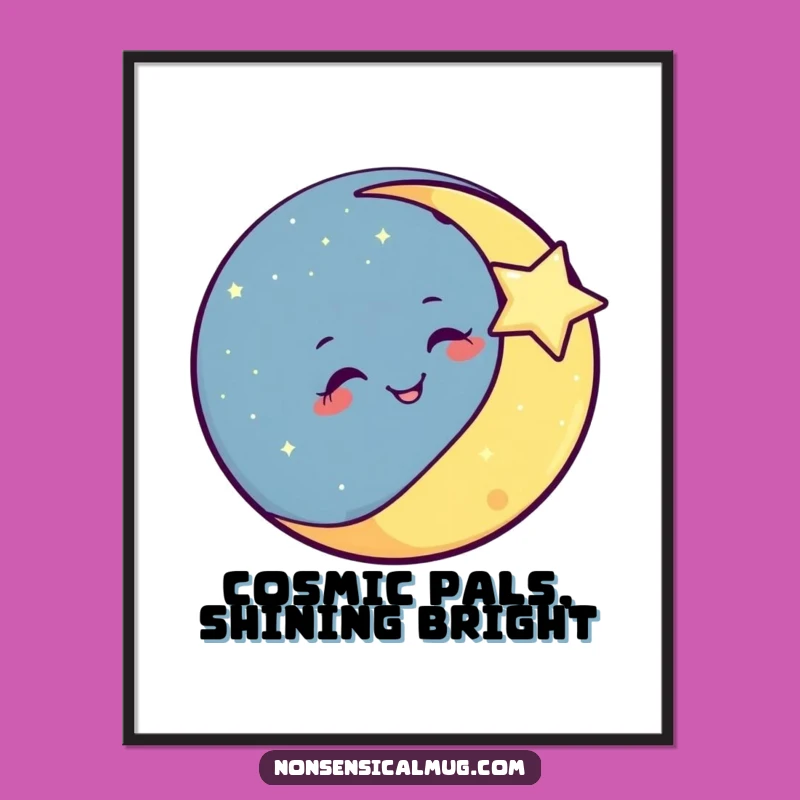 Funny Free Printable Wall Art: Moon & Star Art, Downloadable Decor