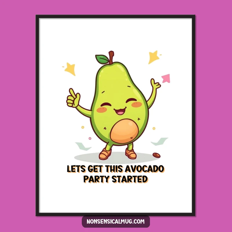 Free Printable Wall Art: Funny Avocado Breakdance Downloadable Decor for Energetic Spaces