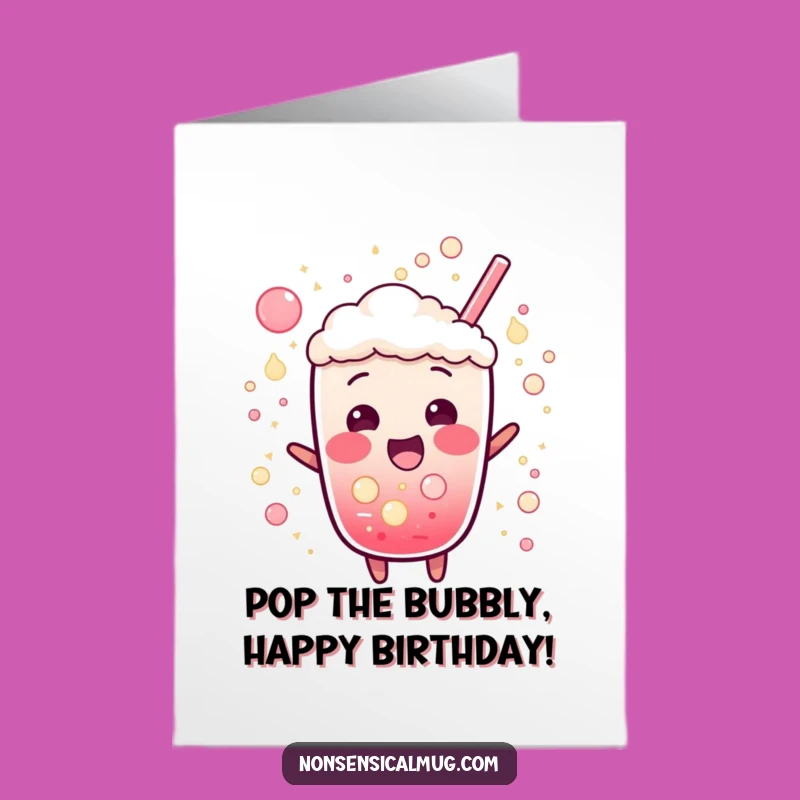 Free Printable Birthday Card: Bubbly Soda Burst Downloadable Gift for Exciting Celebrations