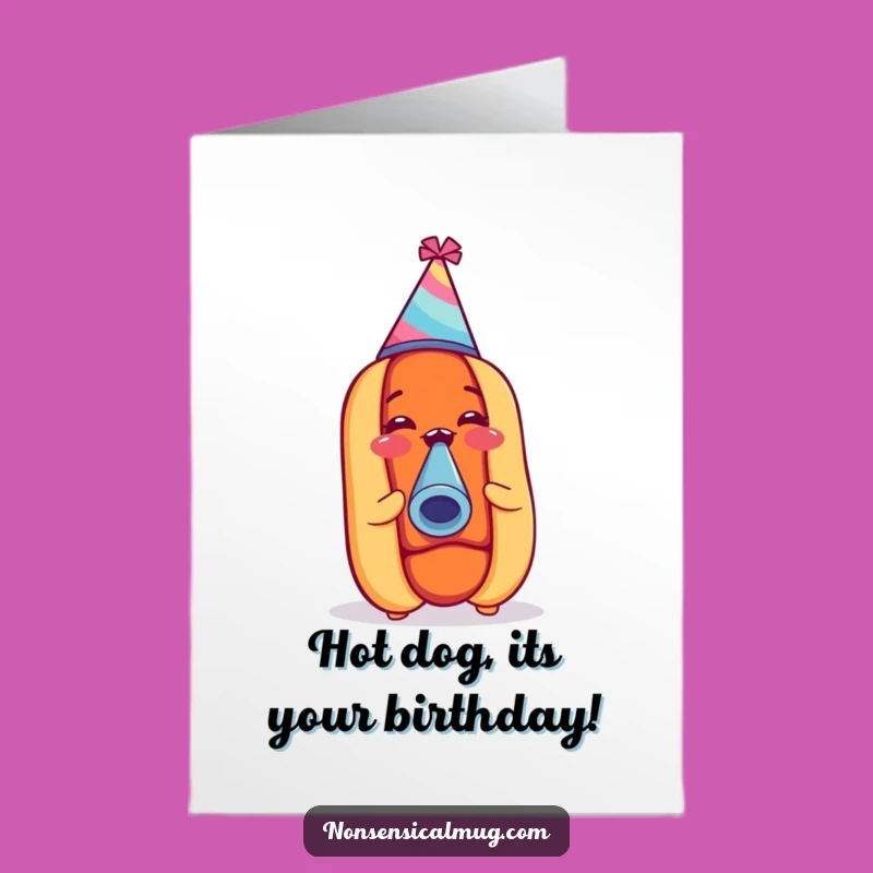 Free Printable Birthday Card: Party Hot Dog for a Wildly Fun Celebration!