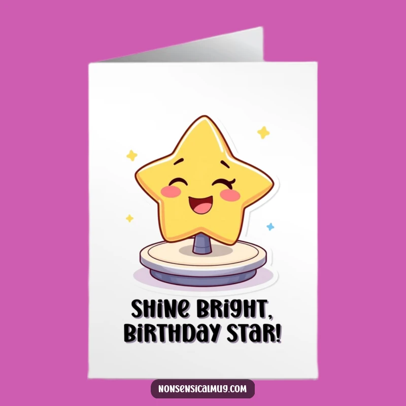 Free Printable Birthday Card: Funny Winking Star Digital Download for Instant Fun!