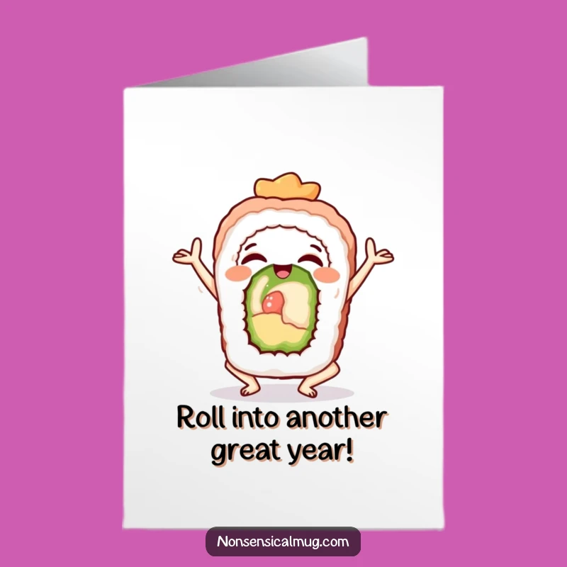 Zen Sushi Free Printable Birthday Card, Relaxing Downloadable Gift for Foodies