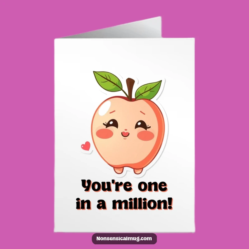 Free Printable Apple Congrats Card: Kiss Blowing Sweet Downloadable Celebration