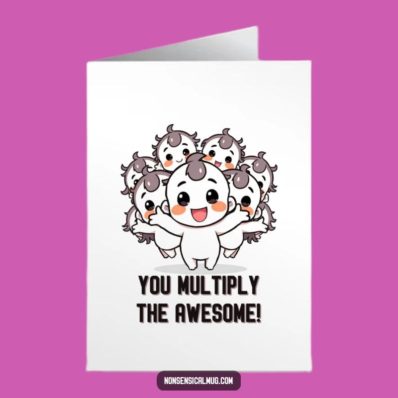 Free Printable Congrats Card: Multiplied Character, Funny Downloadable Gift for Celebrating Abundance
