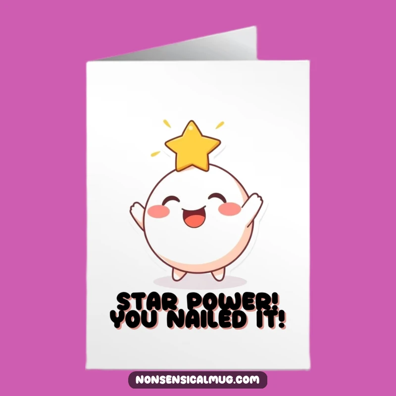 Free Printable Star Bouncer Congrats Card: Funny Downloadable for Stellar Achievements
