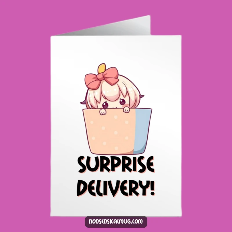 Free Printable Congrats Card: Shy Gift Peeker, Cute Downloadable Gift