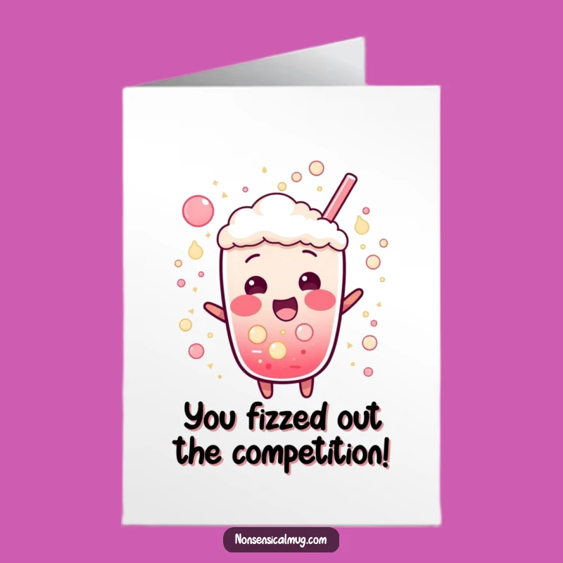 Free Printable Congratulations Card: Bubbly Soda Burst Downloadable, Celebrate with Fizz