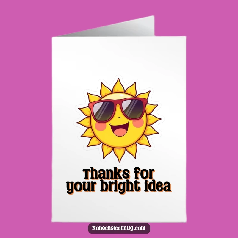 Free Printable Thank You Card: Cool Sun's Shades Digital Download!